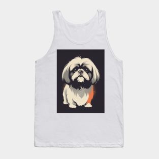 Shih Tzu Dog 3 - Japanese Retro Art Tank Top